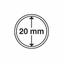 Coin Capsules, Inner Diameter 20mm, 100 per pack