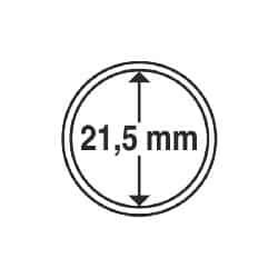 Coin Capsules, Inner Diameter 21.5mm, 100 per pack