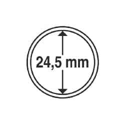 Coin Capsules, Inner Diameter 24.5mm, 100 per pack