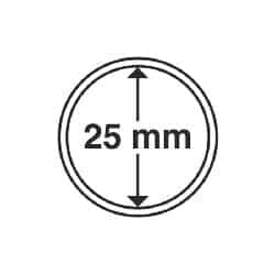 Coin Capsules, Inner Diameter 25mm, 100 per pack
