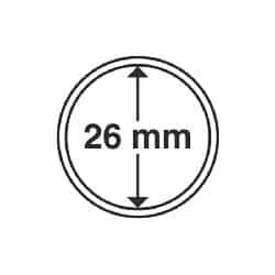 Coin Capsules, Inner Diameter 26mm, 100 per pack