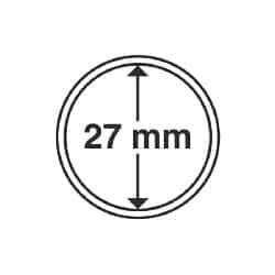 Coin Capsules, Inner Diameter 27mm, 100 per pack
