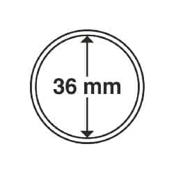 Coin Capsules, Inner Diameter 36mm, 100 per pack