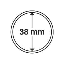 Coin Capsules, Inner Diameter 38mm, 100 per pack