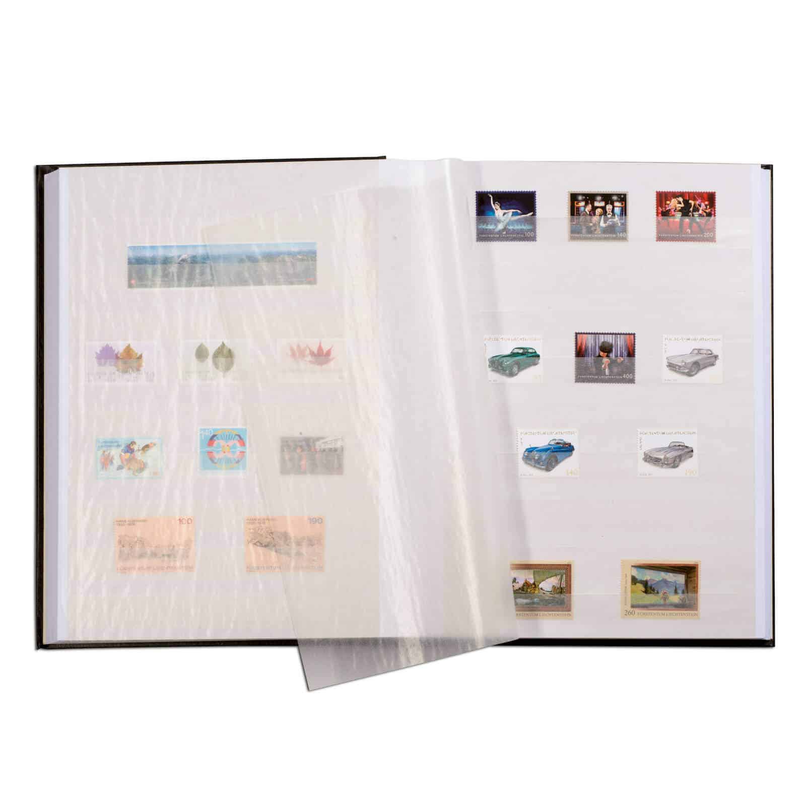 A4 Stockbook COMFORT, 32 white pages, padded cover, black