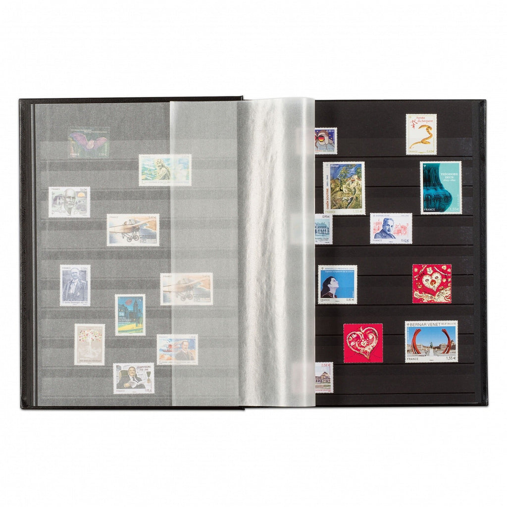 A4 Stockbook COMFORT, 32 black pages, padded cover, green