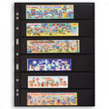 Plastic pockets GRANDE, with 6 horizontal stripes, black- double sided