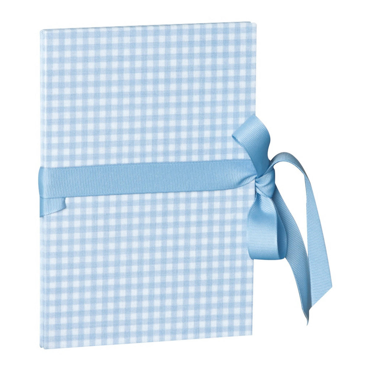 Leporello Folding Album, Classico Vichy Hellblau