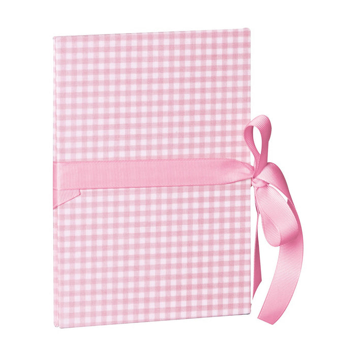 Leporello Folding Album, Classico Vichy Rosa