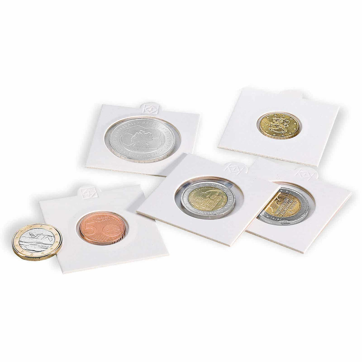 MATRIX coin holders, white, inside diameter 32.5mm, self-adhesive, pack of 1,000