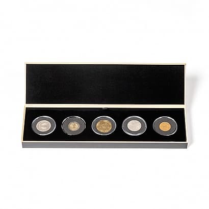 Luxor coin box for five coins in uni Caps L(round coin capsule)