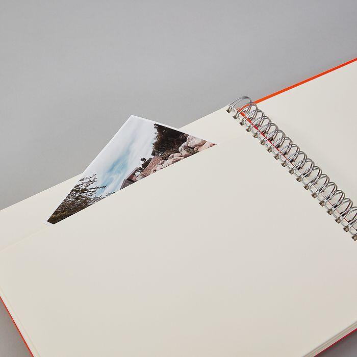 Photo Album, Spiral Bound, Maxi Mucho, Cream Pages, Azzurro