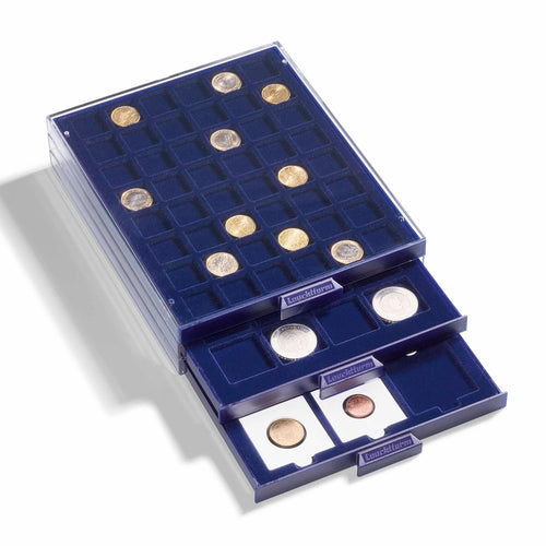 Coin Box SMART, with 35 square compartments up to 27mm diameter