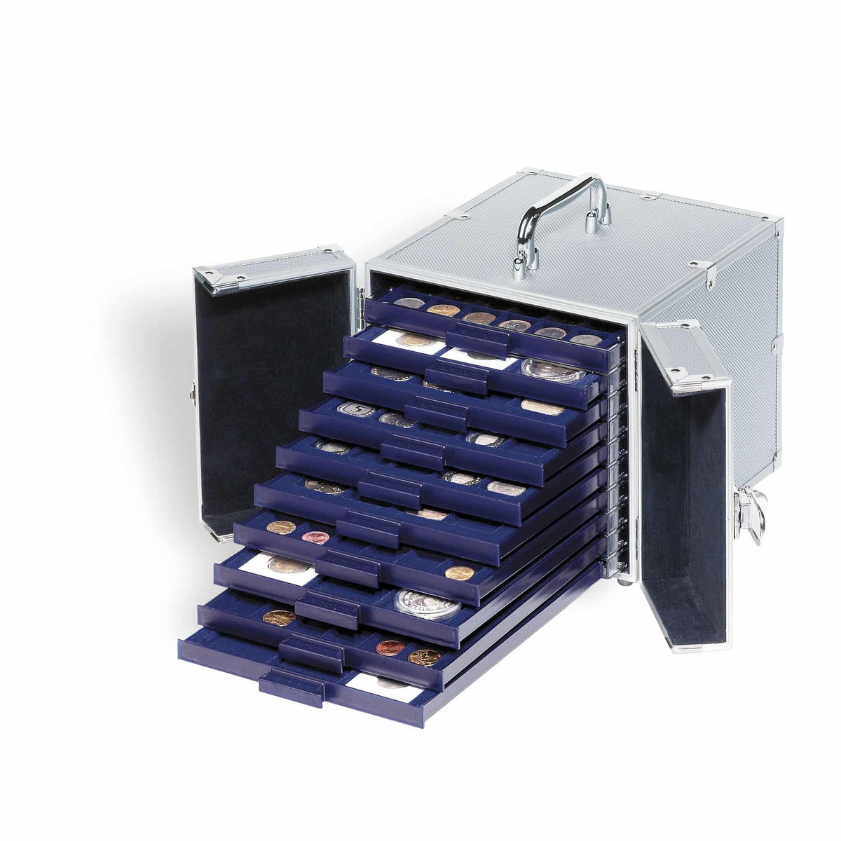 Coin Box SMART, with 35 square compartments up to 27mm diameter