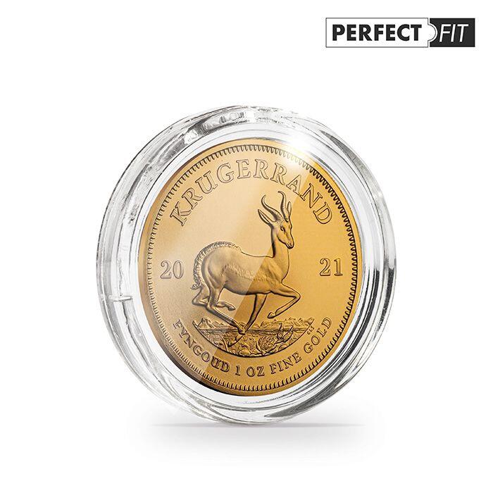 ULTRA coin capsules Perfect Fit for 1 oz. Krugerrand Gold (32,60mm), pack of 10