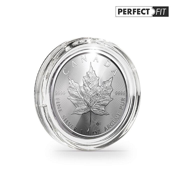 Coin capsules ULTRA Perfect Fit for 1 oz. Maple Leaf Silver (38mm), 40-pack