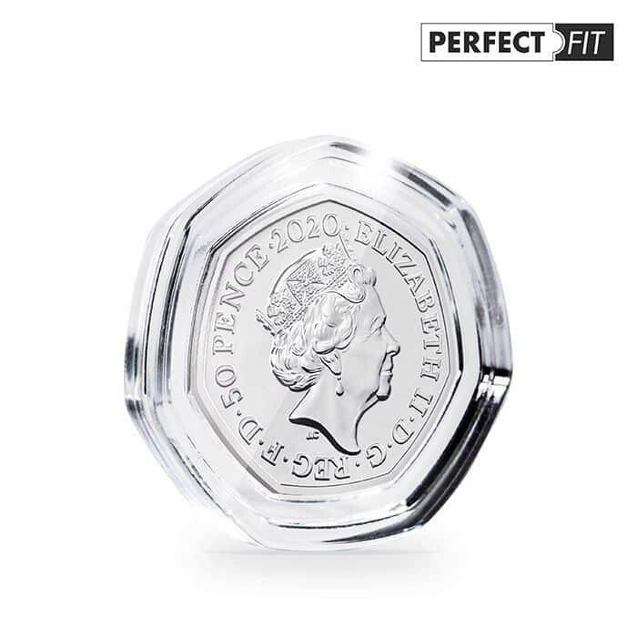 ULTRA coin capsules Perfect Fit for 50 Pence (27.30mm), pack of 10
