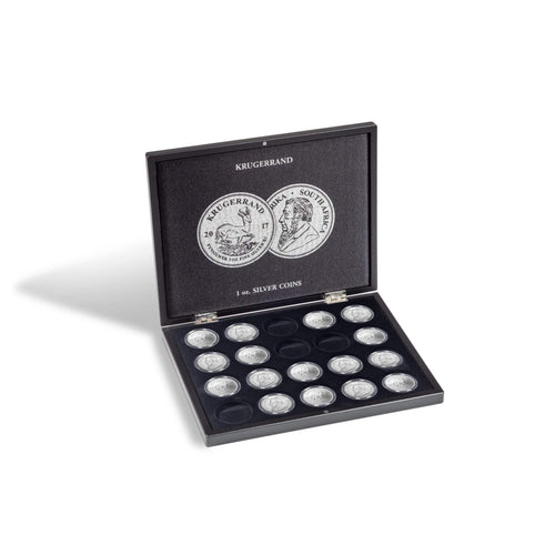 Coin box VOLTERRA for 20 silver coins capsules "South Africa Krugerrand" (Capsules not included)