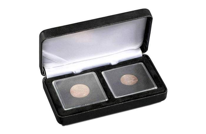 Single Coin Box NOBILE, for 2 QUADRUM, 50x50mm, black