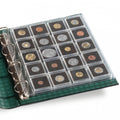 Plastic Sheets ENCAP, clear pockets for 20 square Coin Capsules QUADRUM 50 x 50mm