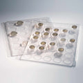 Plastic sheets ENCAP, clear pockets for 15 coins in capsules with a diameter between 46 and 47mm