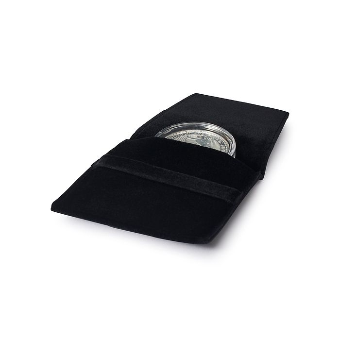 MT Premium Coin Pocket for one coin with or without capsule up to 50mm, black