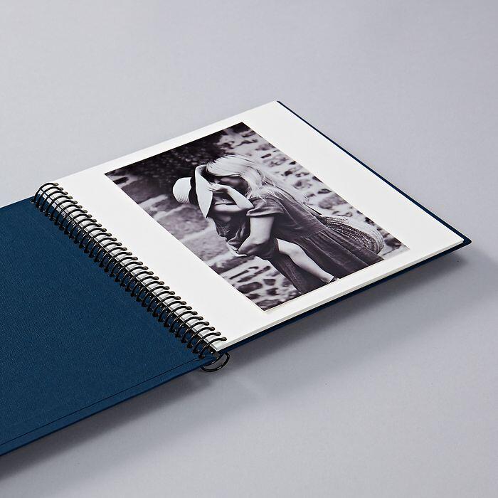 Photo Album, Spiral Bound, Piccolino, Cream Pages, Azzurro