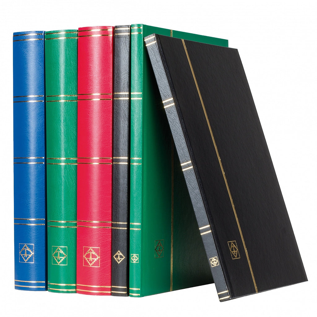 Stockbook BASIC, DIN A4, 16 black pages, non-padded cover, green