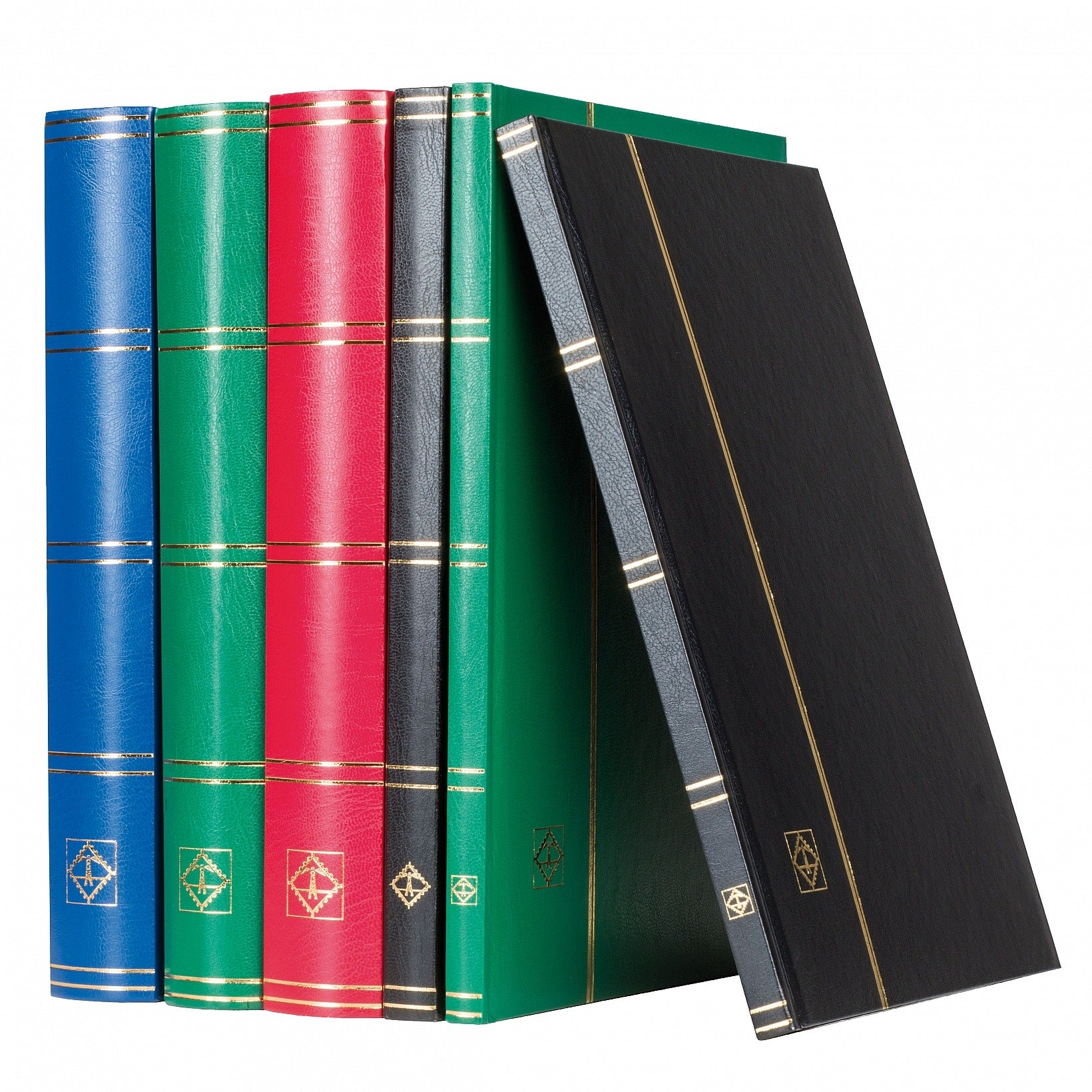 Stockbook BASIC, DIN A4, 16 black pages, non-padded cover, green