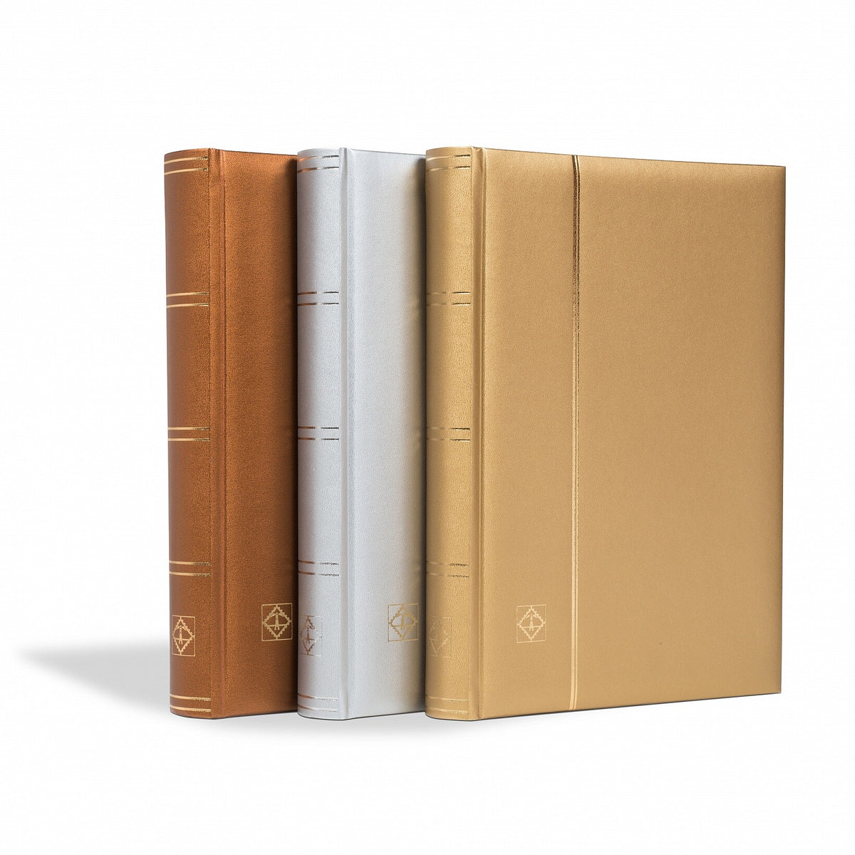 Stockbook COMFORT, Din A4, 64 black pages, padded cover, bronze