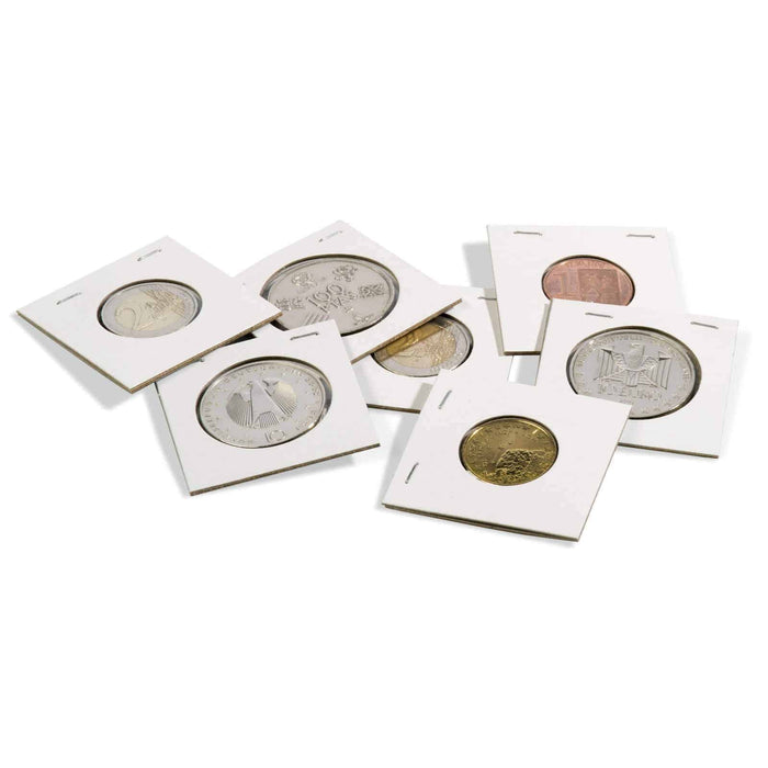 TACK Coin Holders with display diameter of 30mm, for stapling, pack of 100