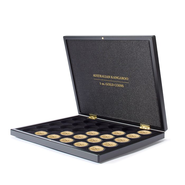 Volterra Uno - Coin box for 30 gold coins "Australian Kangaroo" in capsules